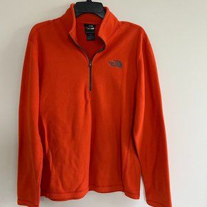 The North Face Orange 1/4 Zip Pullover Shirt Men's Size, Medium